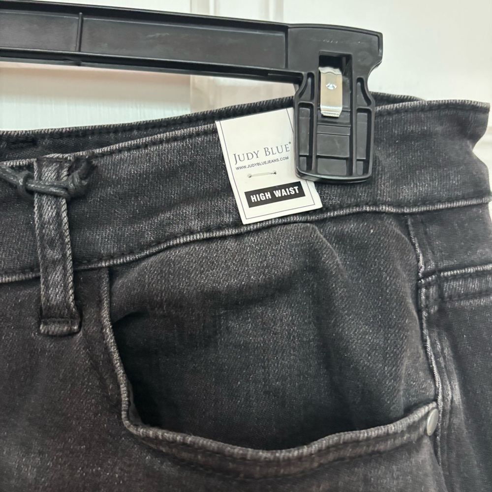 Judy Blue Black Denim Skirt with Rhinestones - Picture 3 of 5